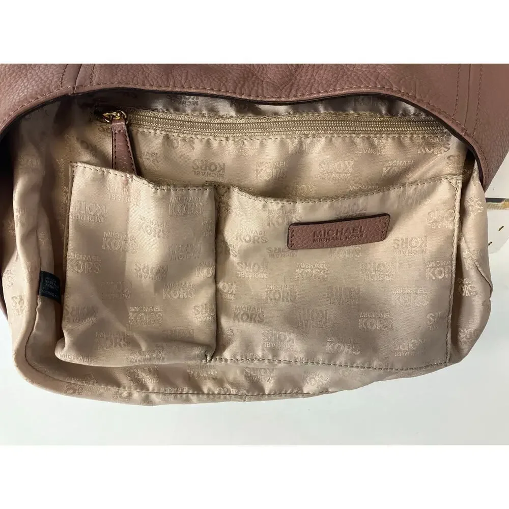 Michael Kors, large mauve leather shoulder bag